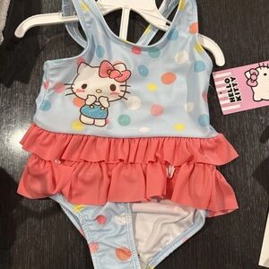 Sanrio Hello Kitty Swimsuit Girls Two Piece NWT Size 4